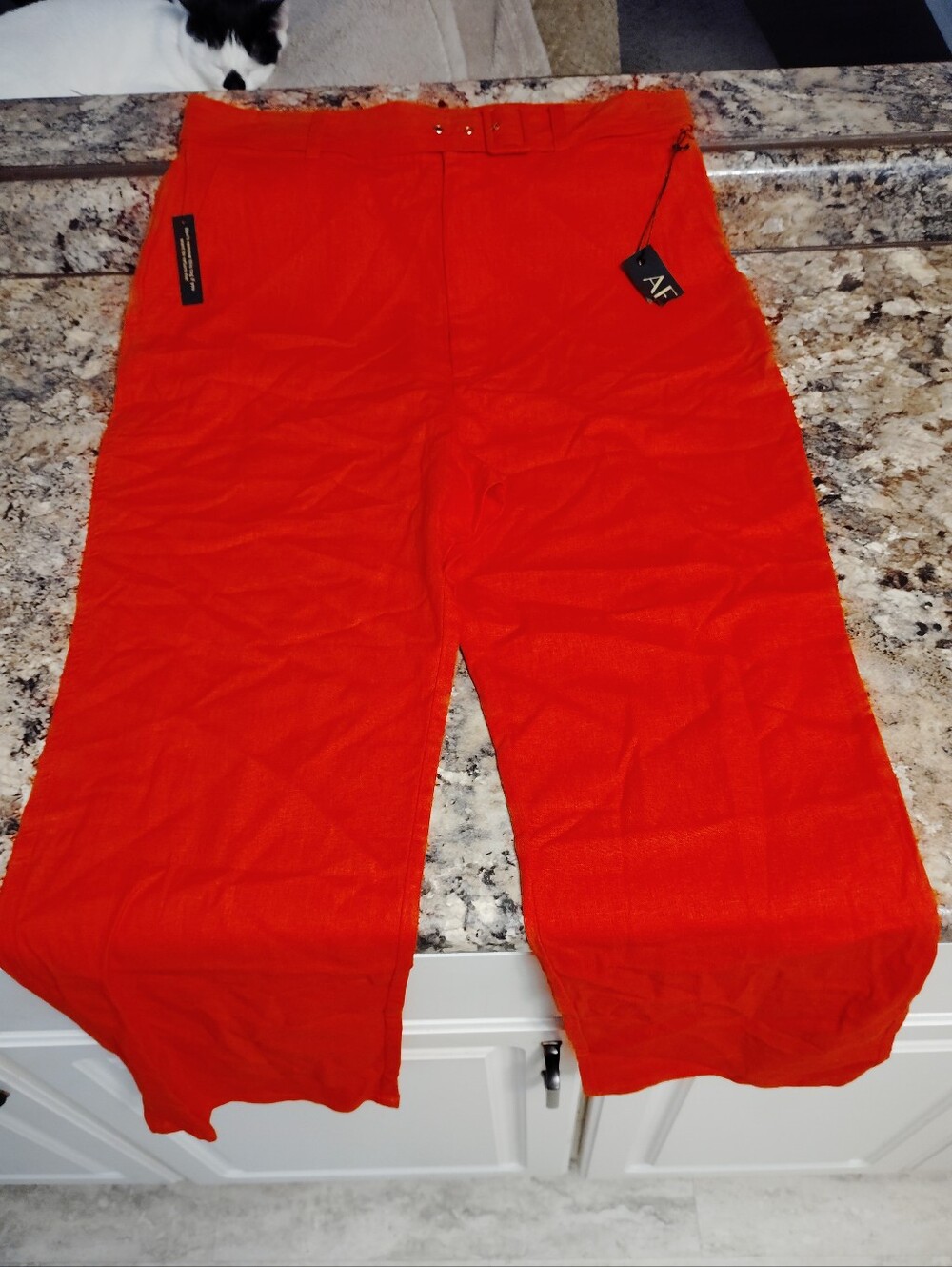 Nwt Women's XL AFRM Women's Red Chinos Pants Retail $98 - Picture 6 of 8